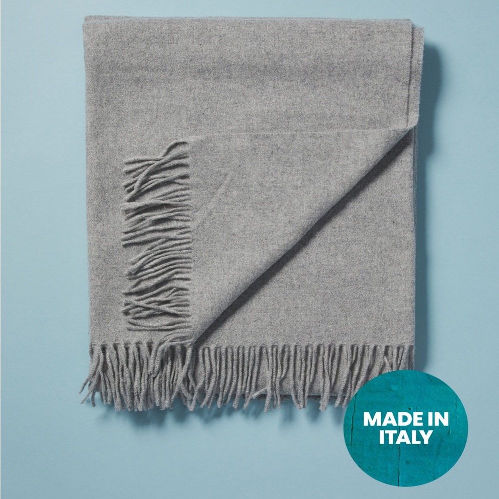 Tessilechiti, Wool & Cashmere, Grey Thow Blanket